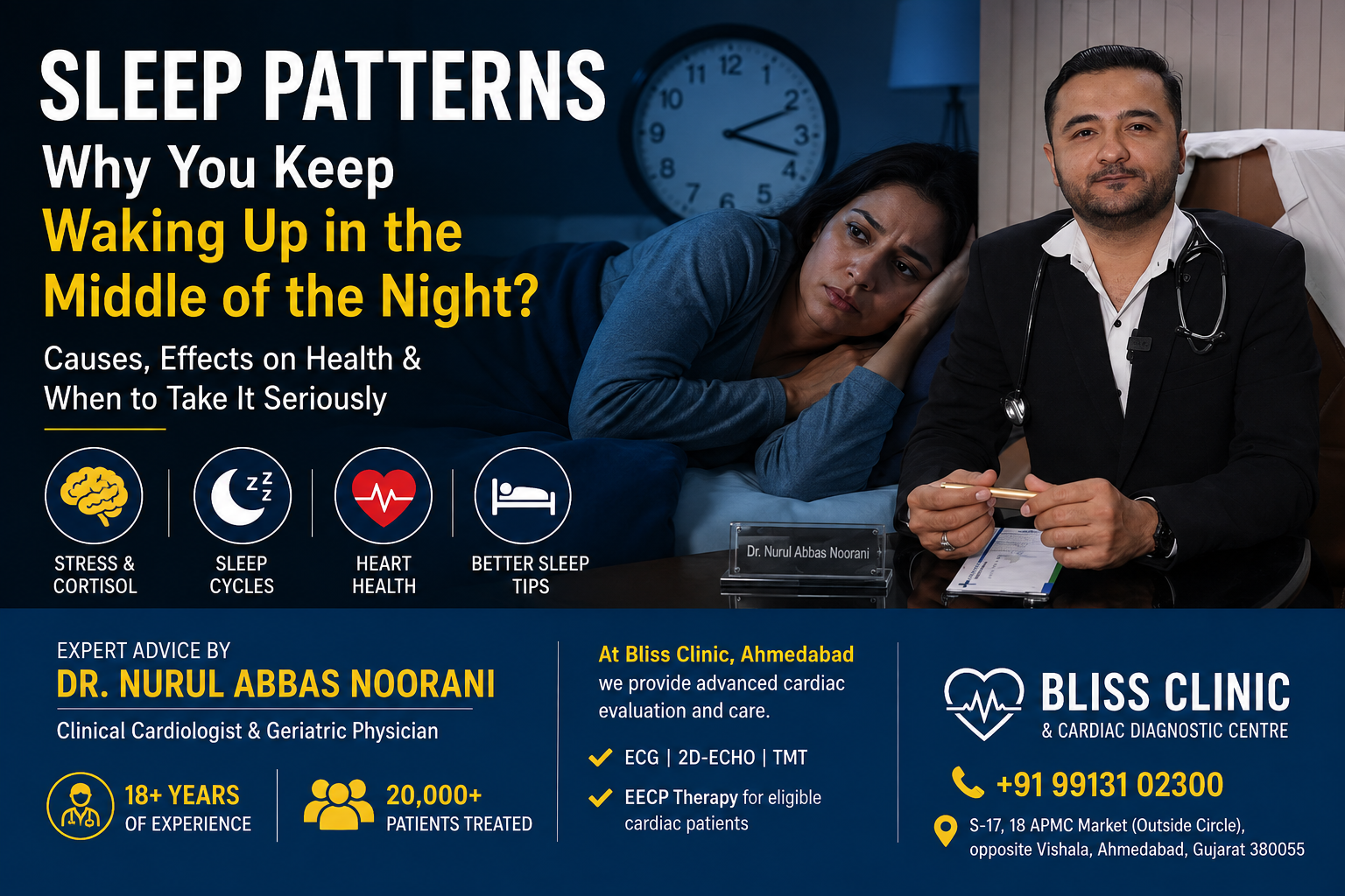 Sleep patterns and waking up at night